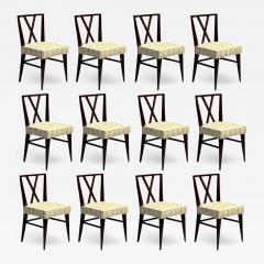 Tommi Parzinger Tommi Parzinger Attrib Mid Century Modern Twelve Dining Chairs 1960s - 3769502