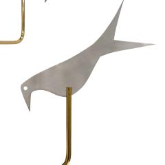 Tommi Parzinger Tommi Parzinger Attributed 3 Tier Bird Chandelier in Brass and Steel 1960s - 4016369