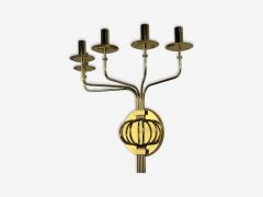 Tommi Parzinger Tommi Parzinger Candleholder Sconces Polished Brass Metal USA c 1955 - 4696364