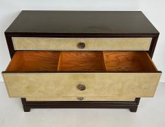 Tommi Parzinger Tommi Parzinger Charak Leather Clad Chests of Drawers Pair Circa 1950s - 4254059
