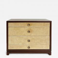 Tommi Parzinger Tommi Parzinger Charak Leather Clad Chests of Drawers Pair Circa 1950s - 4256411