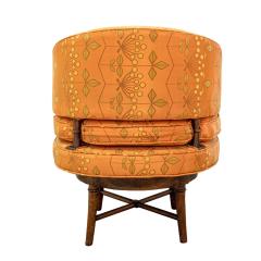 Tommi Parzinger Tommi Parzinger Chic Pair of Swiveling Upholstered Lounge Chairs 1960s - 3136097