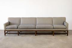 Tommi Parzinger Tommi Parzinger Classic Modern Ten Foot Sofa in Mahogany 1960s - 2894888