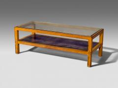 Tommi Parzinger Tommi Parzinger Coffee Table Bleached Mahogany Leather USA 1930s - 4598021