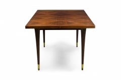 Tommi Parzinger Tommi Parzinger Continental Walnut Diamond Pattern Inlaid Dining Table - 4273545