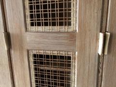 Tommi Parzinger Tommi Parzinger Early Important Tall Cabinet Bookcase Limed Sawed Oak Cane Door - 1385391