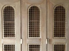 Tommi Parzinger Tommi Parzinger Early Important Tall Cabinet Bookcase Limed Sawed Oak Cane Door - 1385405