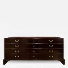 Tommi Parzinger Tommi Parzinger Elegant Chest Of Drawers with Brass Pulls 1940s Signed  - 3391110