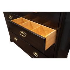 Tommi Parzinger Tommi Parzinger Elegant Chest of Drawers with Etched Brass Pulls 1950s Signed  - 2940571