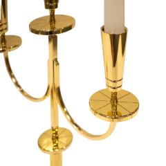 Tommi Parzinger Tommi Parzinger Elegant Pair of Brass Candelabra 1950s Signed  - 3584834