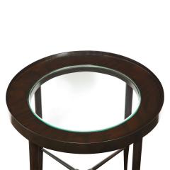 Tommi Parzinger Tommi Parzinger Elegant Side Table With Inset Glass Top 1950s - 2076548