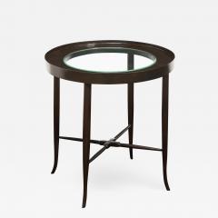 Tommi Parzinger Tommi Parzinger Elegant Side Table With Inset Glass Top 1950s - 2077738