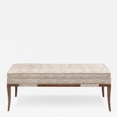 Tommi Parzinger Tommi Parzinger Elegant Upholstered Bench with Tapering Legs 1950s - 3520660