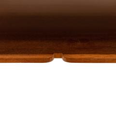 Tommi Parzinger Tommi Parzinger Finely Crafted Pair of Mahogany Tables with Leather Tops 1940s - 2769493