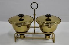 Tommi Parzinger Tommi Parzinger For Dorlyn Silversmiths Brass Double Chafing - 2905169