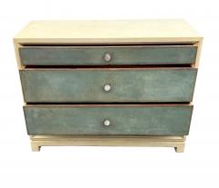 Tommi Parzinger Tommi Parzinger Glazed Leather Chest Of Drawers For Charak Modern - 4323036