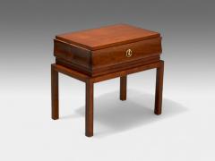 Tommi Parzinger Tommi Parzinger Mahogany Brass Low Nightstands USA 1960s - 4238188
