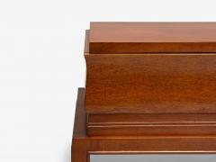 Tommi Parzinger Tommi Parzinger Mahogany Brass Low Nightstands USA 1960s - 4238193