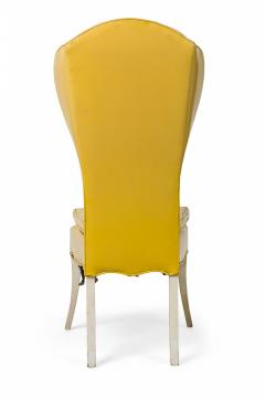 Tommi Parzinger Tommi Parzinger Mid Century American Yellow Vinyl Upholstered Wing Chair - 4274955