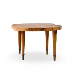 Tommi Parzinger Tommi Parzinger Mid Century Free Form Mahogany and Brass Curved Coffee Table - 4471731
