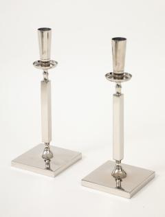 Tommi Parzinger Tommi Parzinger Nickel Column Candlesticks - 4381433