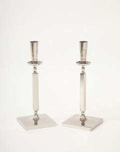Tommi Parzinger Tommi Parzinger Nickel Column Candlesticks - 4381435
