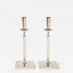 Tommi Parzinger Tommi Parzinger Nickel Column Candlesticks - 4383744