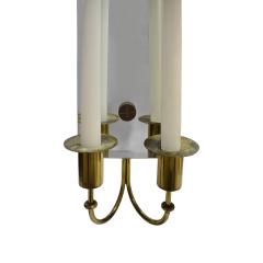 Tommi Parzinger Tommi Parzinger Pair of Mirrored Sconces With Brass Candle Holders 1950s - 1187769