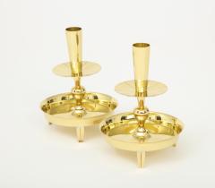 Tommi Parzinger Tommi Parzinger Round Brass Candlesticks - 990618