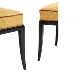 Tommi Parzinger Tommi Parzinger Stools Benches Ebonized Wood Upholstery - 2829259