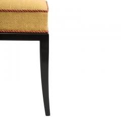 Tommi Parzinger Tommi Parzinger Stools Benches Ebonized Wood Upholstery - 2829260