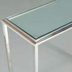 Tommi Parzinger Tommi Parzinger Style Chrome and Glass Console - 3045988