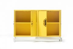 Tommi Parzinger Tommi Parzinger Style Hollywood Regency Yellow White Cabinet or Console - 2134777