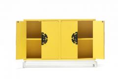 Tommi Parzinger Tommi Parzinger Style Hollywood Regency Yellow White Cabinet or Console - 2134791