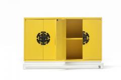 Tommi Parzinger Tommi Parzinger Style Hollywood Regency Yellow White Cabinet or Console - 2134792