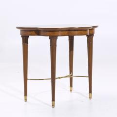 Tommi Parzinger Tommi Parzinger for Charak Mid Century Brass and Mahogany Side End Tables Pair - 4029578