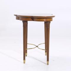 Tommi Parzinger Tommi Parzinger for Charak Mid Century Brass and Mahogany Side End Tables Pair - 4029579