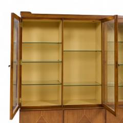 Tommi Parzinger Tommi Parzinger for Charak Modern Mid Century Mahogany Breakfront China Cabinet - 4371366