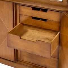 Tommi Parzinger Tommi Parzinger for Charak Modern Mid Century Mahogany Breakfront China Cabinet - 4371367