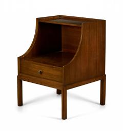 Tommi Parzinger Tommi Parzinger for Charak Walnut Scoop Front Bedside Tables Nightstands - 2787372