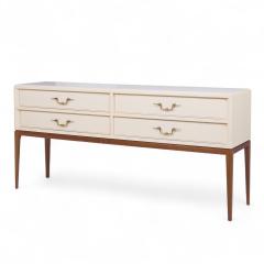 Tommi Parzinger Tommi Parzinger for Parzinger Originals MCM Milk Glass Top Console Credenza - 4238043