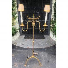 Tommi Parzinger Unusual Vintage Tommi Parzinger Gilt Metal Floor Lamp - 1721960