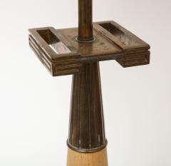 Tommi Parzinger Wood and Patinated Brass Table Lamp by Tommi Parzinger for Stiffel - 3299204