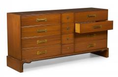 Tommi Parzinger for Charak American Mid Century Walnut and Brass Twelve Drawer C - 4630075