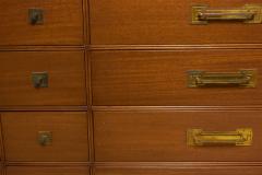 Tommi Parzinger for Charak American Mid Century Walnut and Brass Twelve Drawer C - 4630078