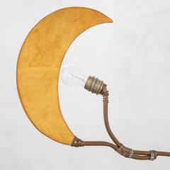 Toni Cordero Toni Cordero attr Floor Lamp Sun and Moon in Brass and Wood - 3516340