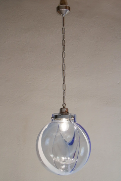 Toni Zuccheri Italian Mid Century Murano Ball Glass Pendant Lamp by Toni Zuccheri 1960s - 2601240