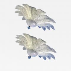 Toni Zuccheri Lot of 2 Murano Glass Sputnik Chandelier Flush Mount Mazzega Zuccheri Style - 4306062