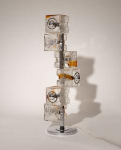 Toni Zuccheri Mid Century Murano Glass Cube Floor Lamp Toni Zuccheri VeArt Italy 1970s - 4572967