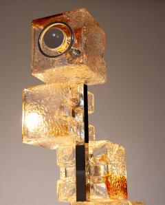Toni Zuccheri Mid Century Murano Glass Cube Floor Lamp Toni Zuccheri VeArt Italy 1970s - 4572972